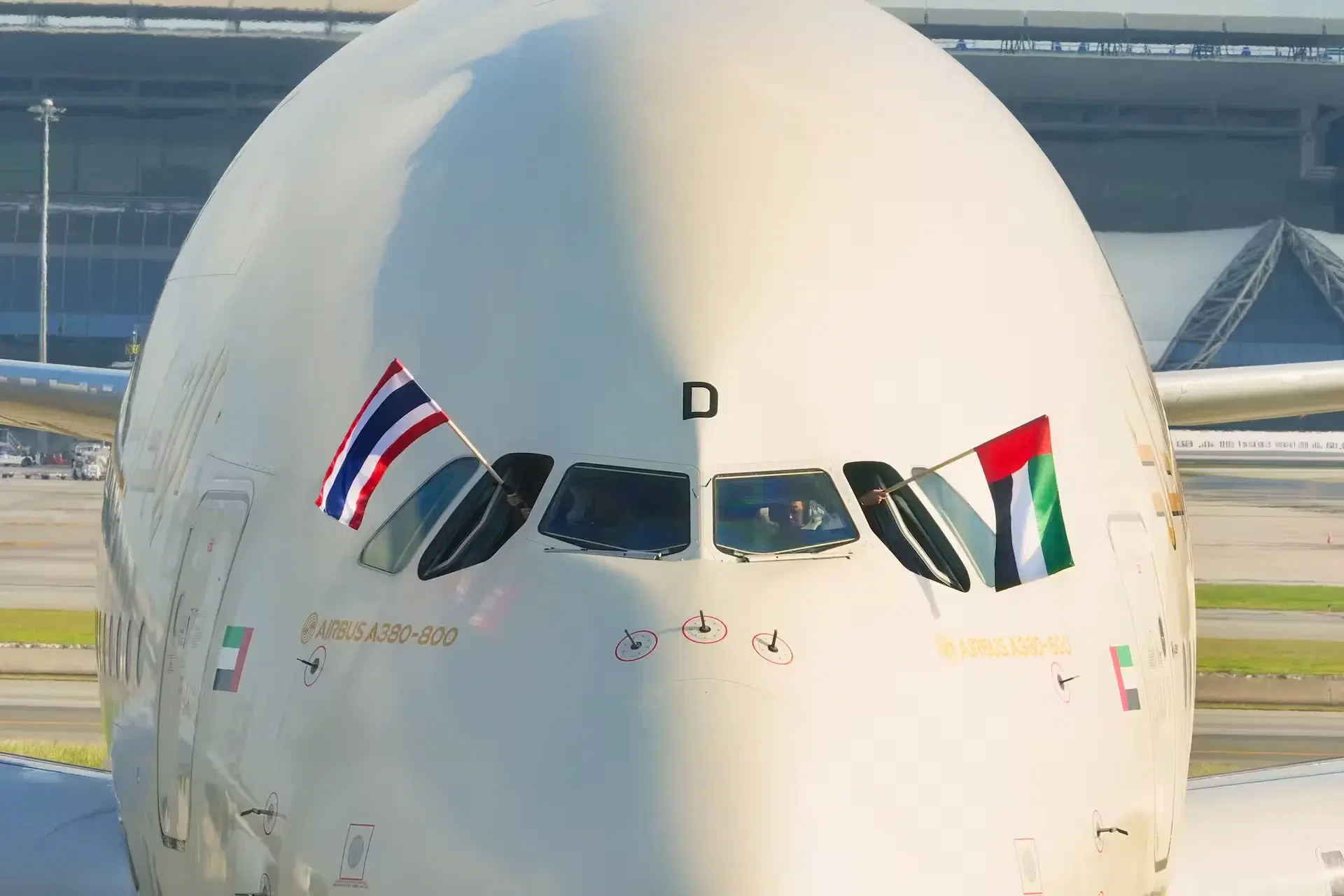 Aviation, Aircraft, Airbus A380, Etihad, Bangkok