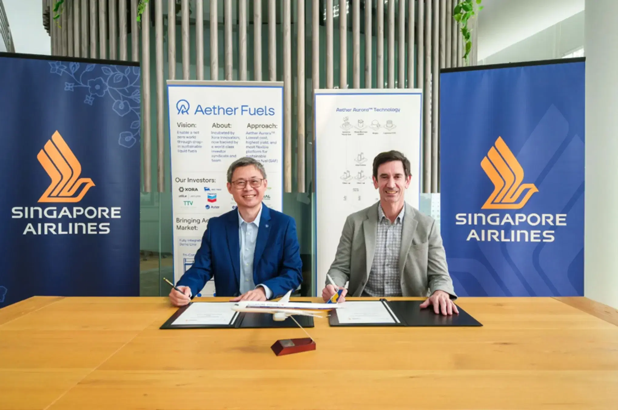 Aviation, sustainable aviation fuel, Singapore Airlines, Aether Beacon Pte Ltd.